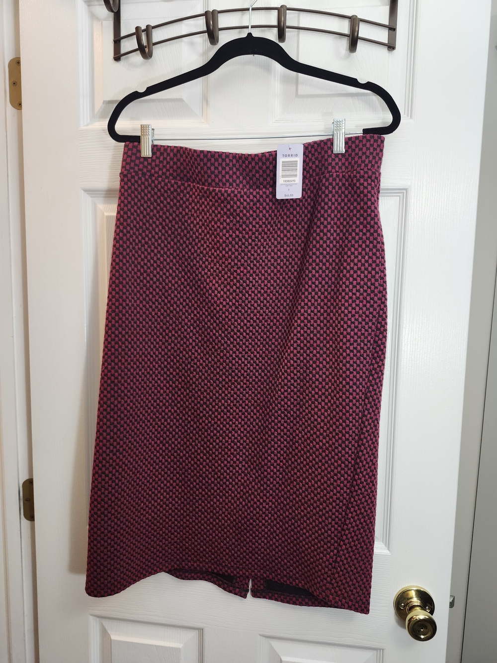 Torrid Pink and Black Geometric Midi Skirt, Torrid 4 = 4X